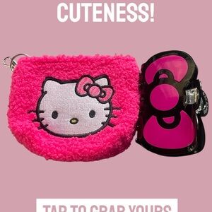 Hello Kitty Bright Pink Fuzzy Bag